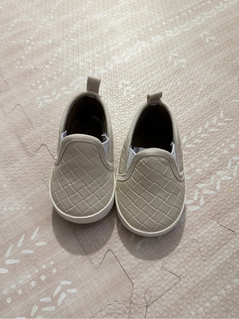 Baby Slip-On Quilted Sneakers in Cream